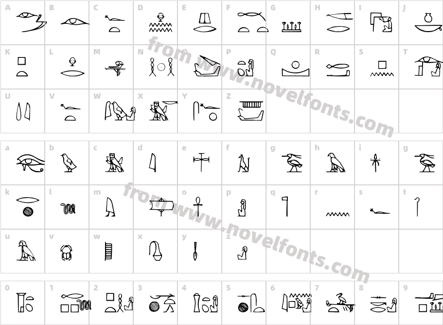 YiroglyphicsCharacter Map