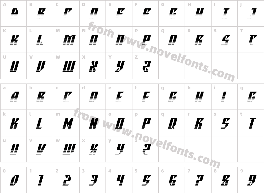 Yonder Blue Halftone 2Character Map