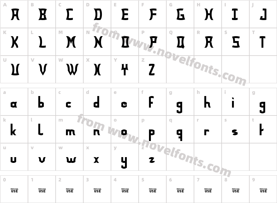 Yorle Personal useCharacter Map