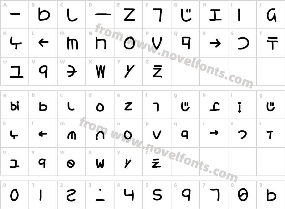 YoshineseCharacter Map