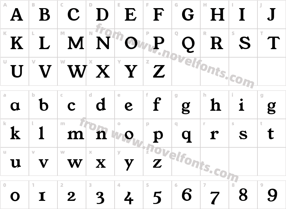 YoungSerif RegularCharacter Map