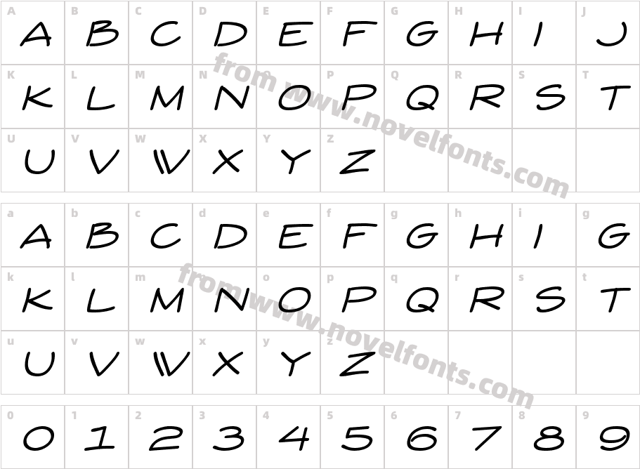 Yuba BTN ObliqueCharacter Map