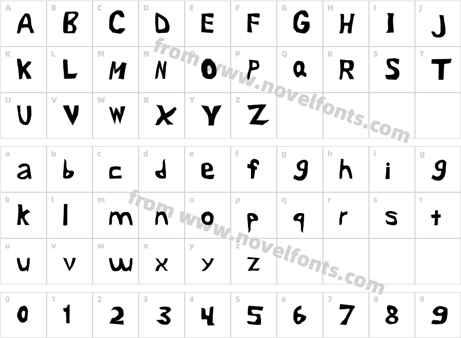 YuckCharacter Map