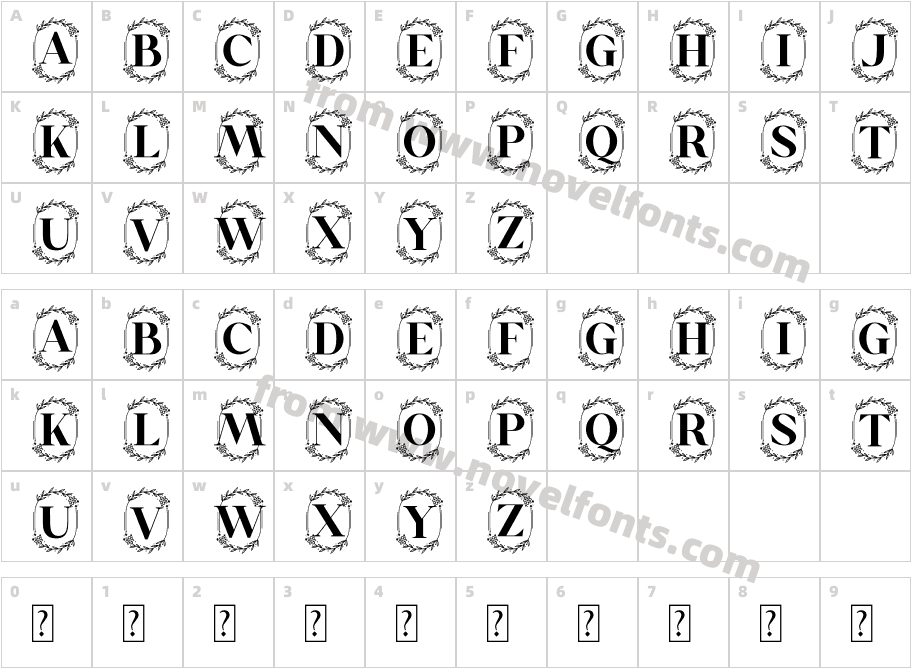 Yumeira MonogramCharacter Map