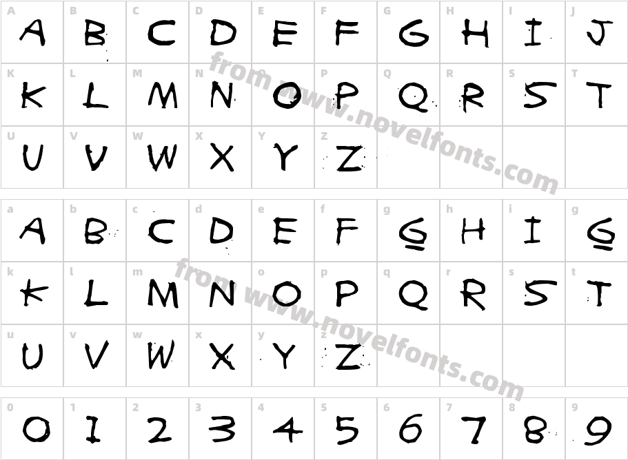 ZIGZAGZOELCharacter Map