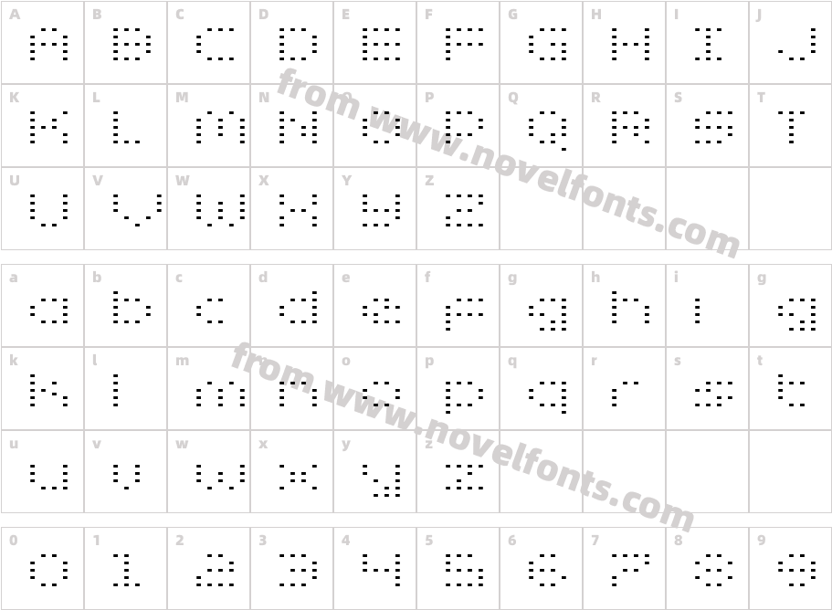 Zado ExpandedCharacter Map