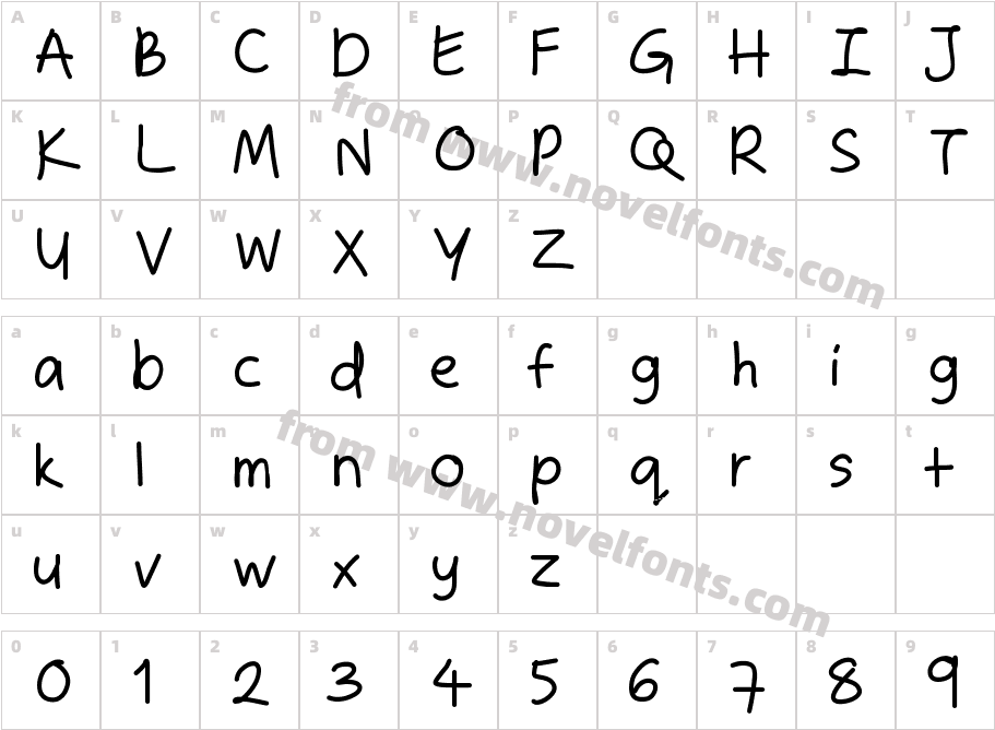 ZakirahsHandCharacter Map