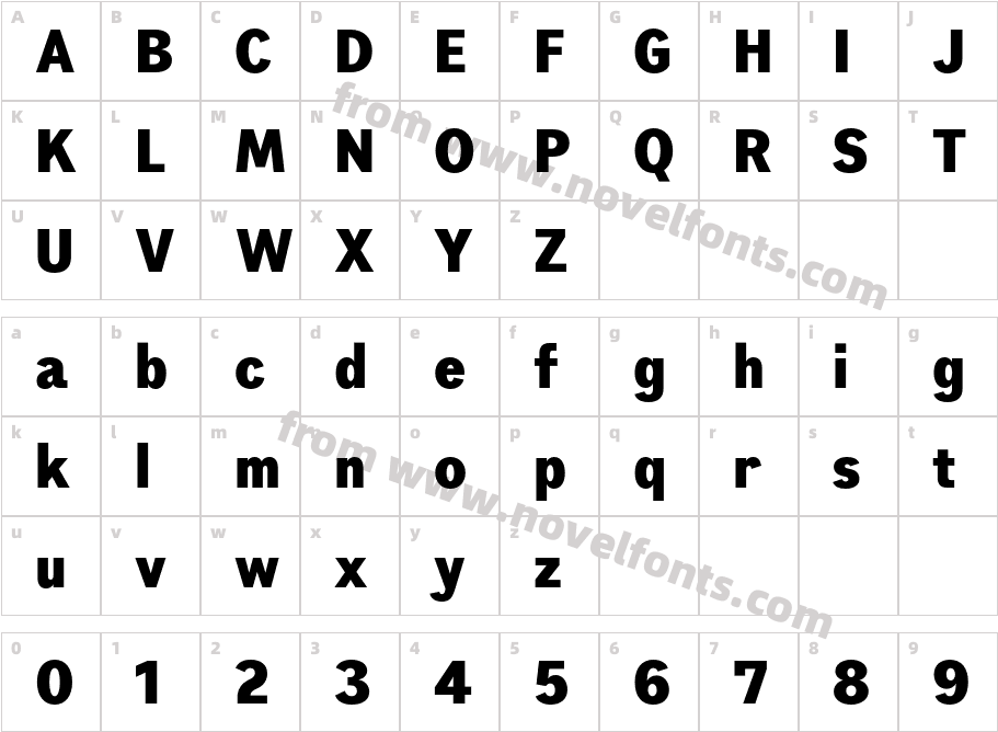 Neptun Trial Sud Extra BoldCharacter Map