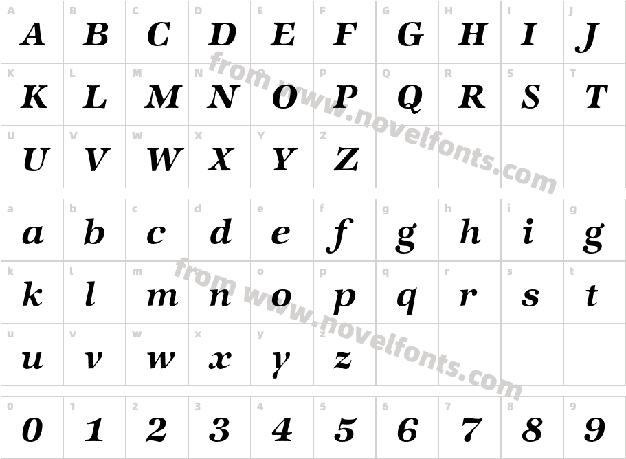 ZapfInternatlITCbyBT-DemiItalicCharacter Map