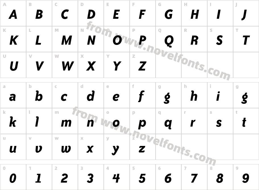 Bailey Sans ITCCharacter Map