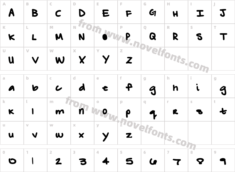 Zebra Flames BoldCharacter Map