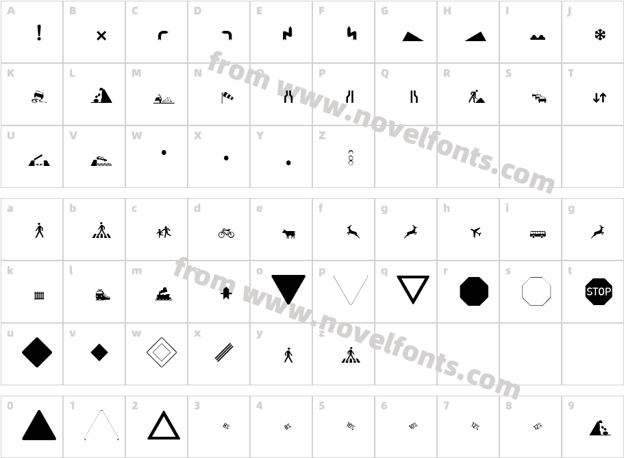 ZeichenHundert-RegularCharacter Map