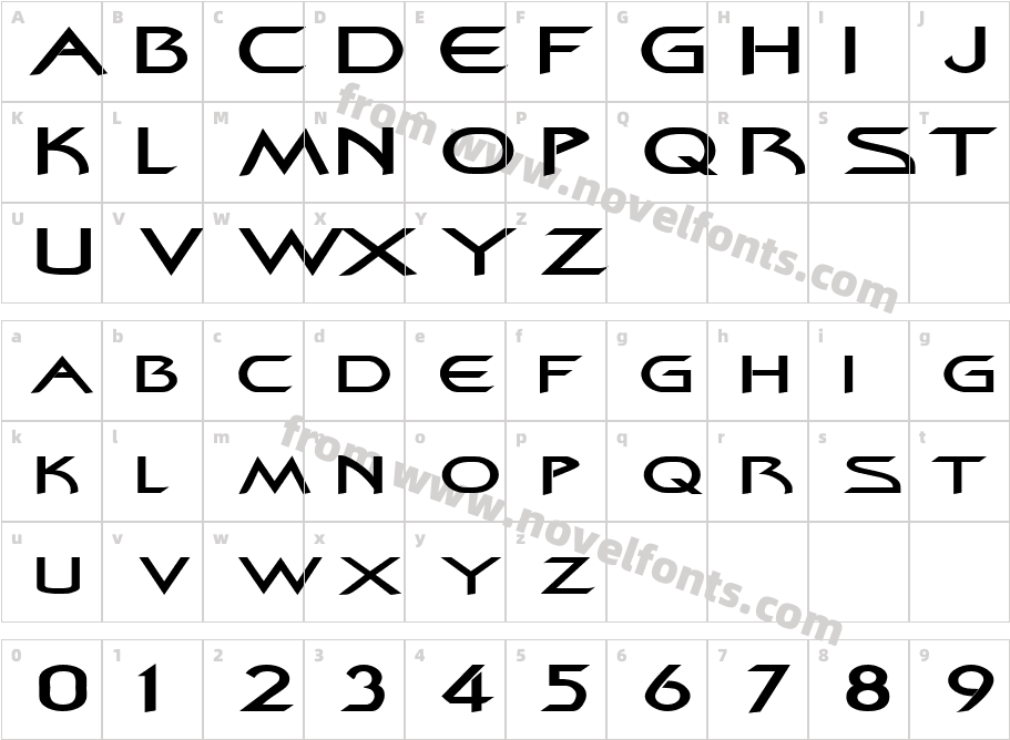 Zenon Extended RegularSWFTECharacter Map