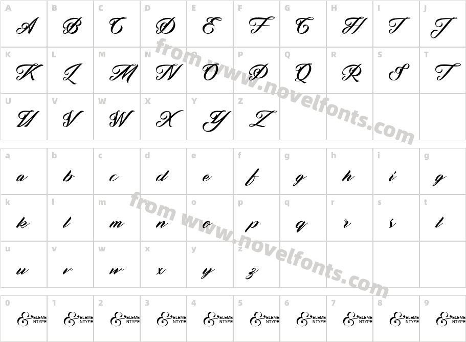 Zephan Demo Ver.Character Map