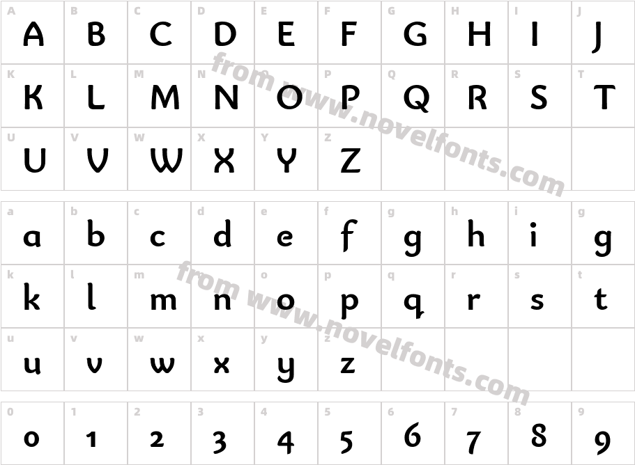 Bainsley BoldCharacter Map