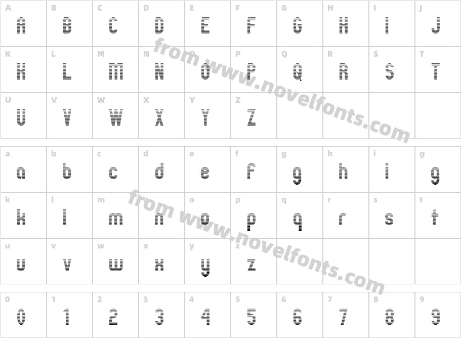 Zillah Modern LineCharacter Map