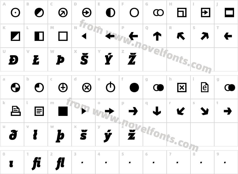 ZineSlabDis Black ExpCharacter Map