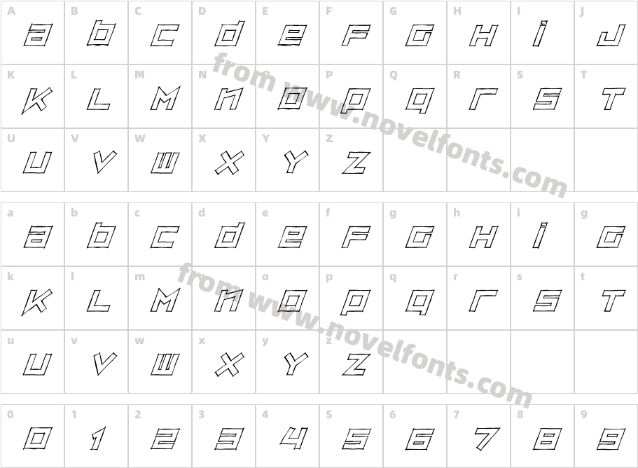 ZipSonik Sketch-Character Map