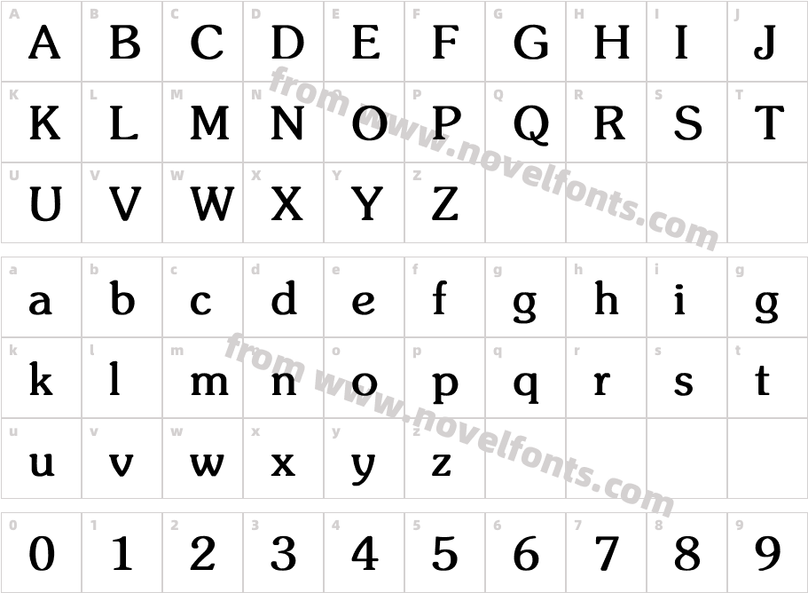 Zipf Light BoldCharacter Map