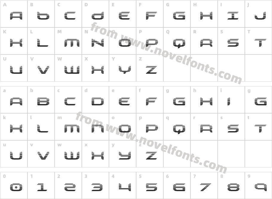 Zodiac Key GradientCharacter Map