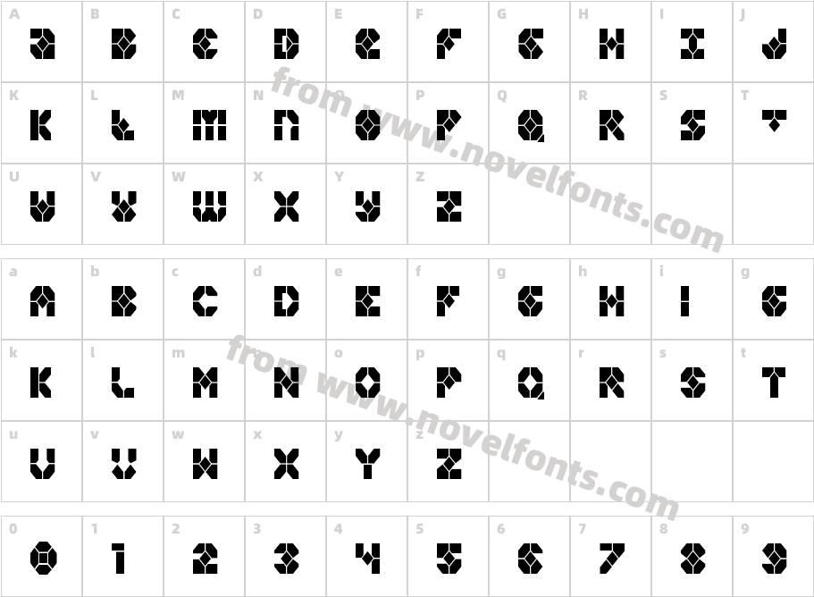 Zoom Runner CondensedCharacter Map