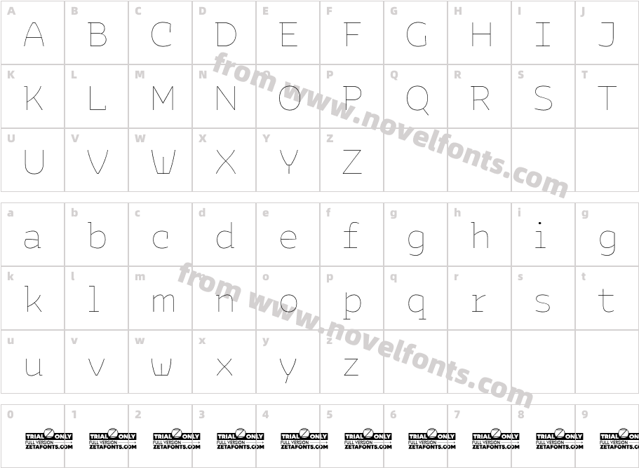 Bakemono Stereo Trial ThinCharacter Map