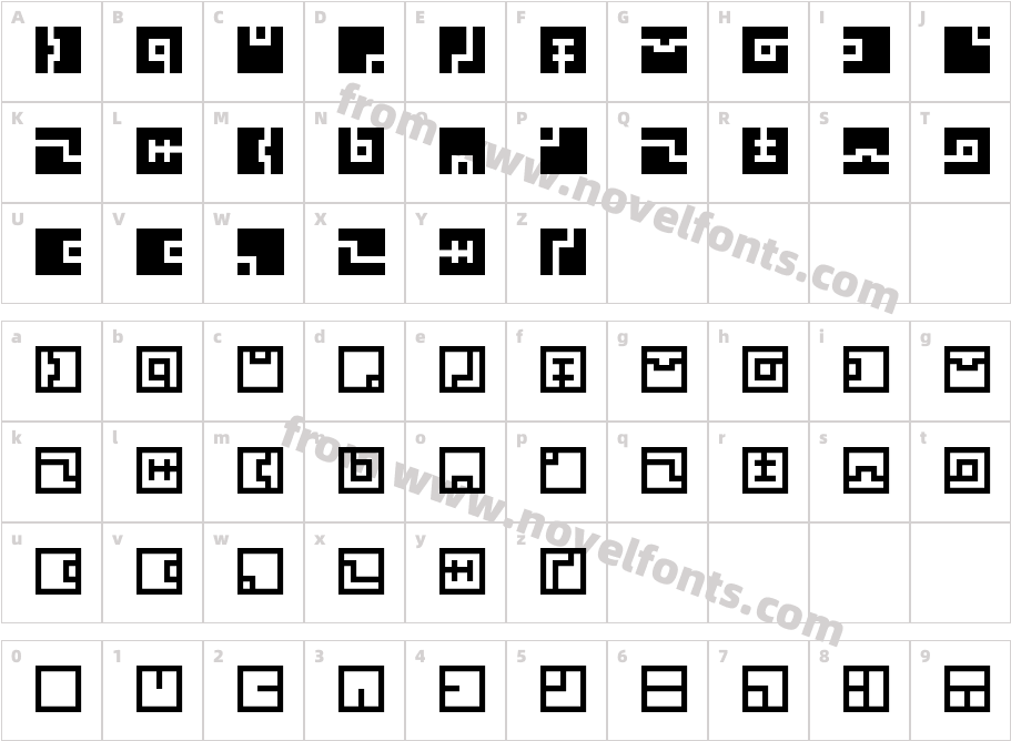 Zuish RegularCharacter Map