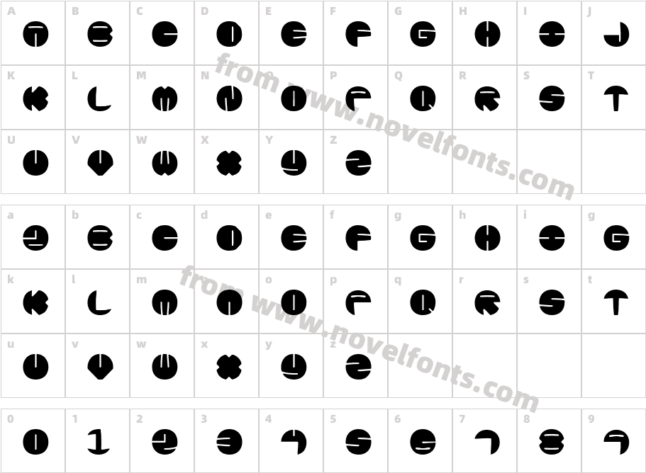 Zurklez Solid (BRK)Character Map