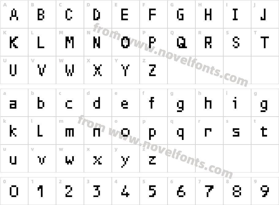 [.ocr-b.pxl8.]Character Map