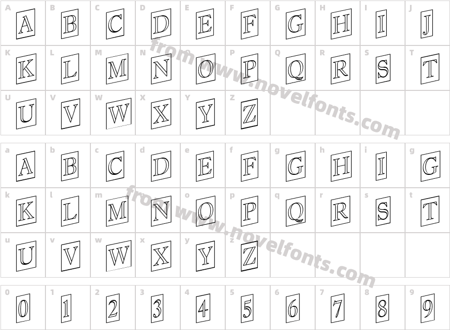 a_AntiqueTitulTrCmUpOtlCharacter Map