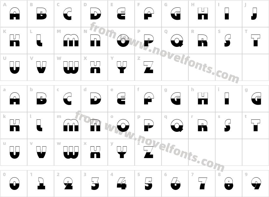 a_BighausTitulB&WCharacter Map