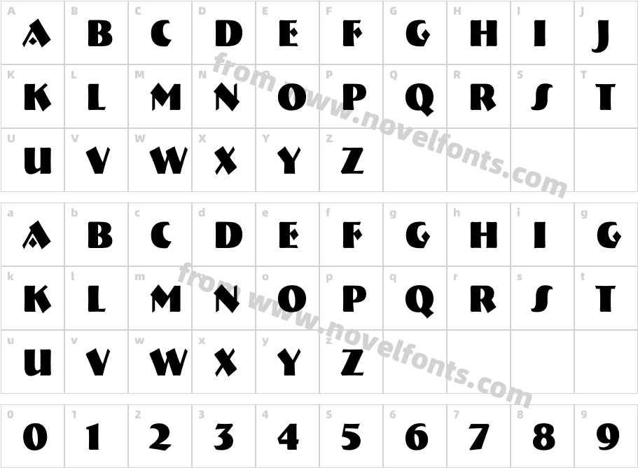 a_BremenNr BoldCharacter Map