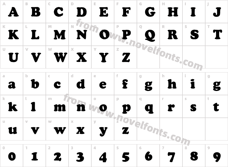 a_ Cooper Black RgCharacter Map