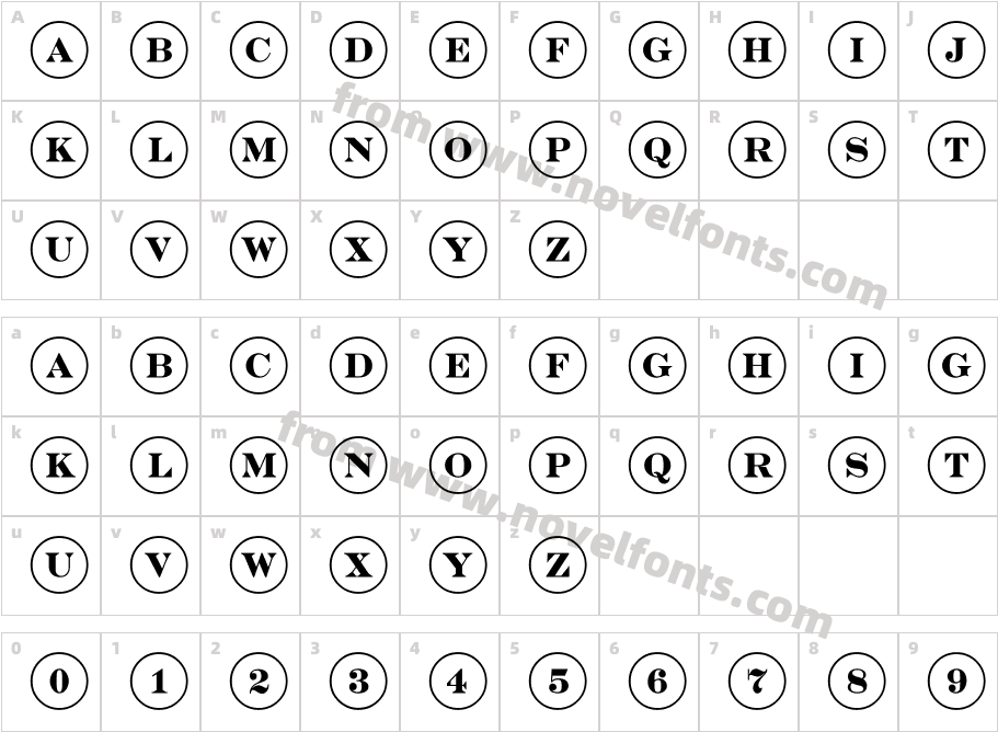 a_DiscoSerifOvlCharacter Map