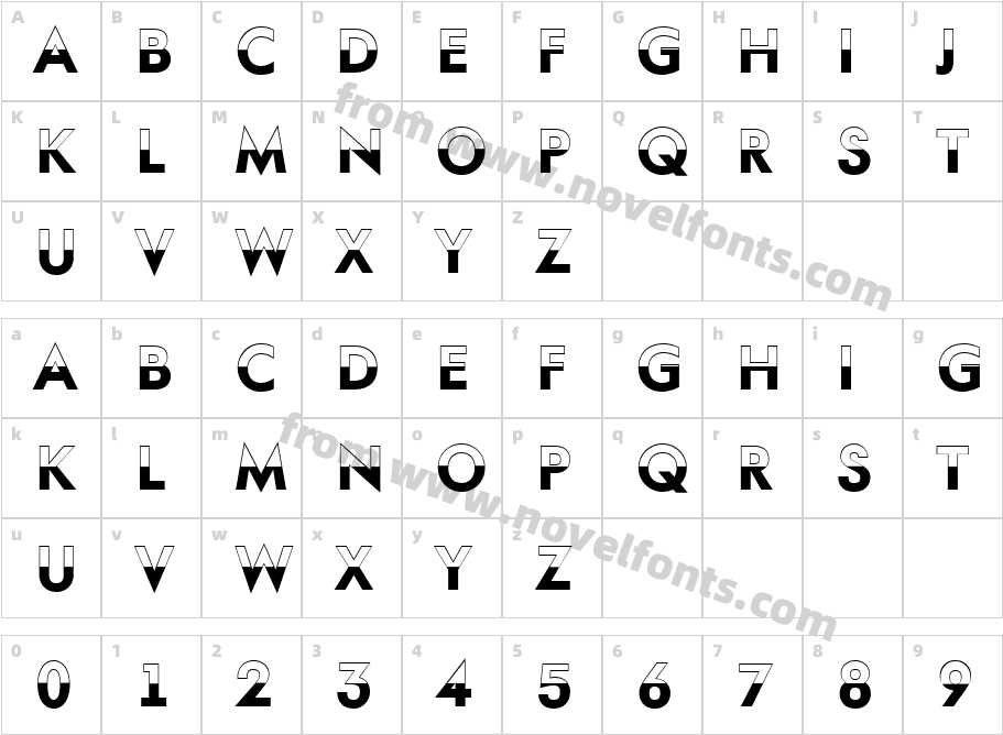 a_FuturaOrtoTitulB&W BoldCharacter Map