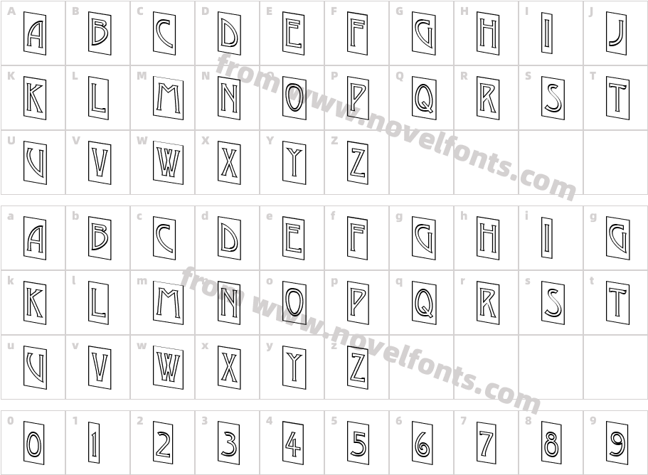 a_ModernoCmOtlDnCharacter Map