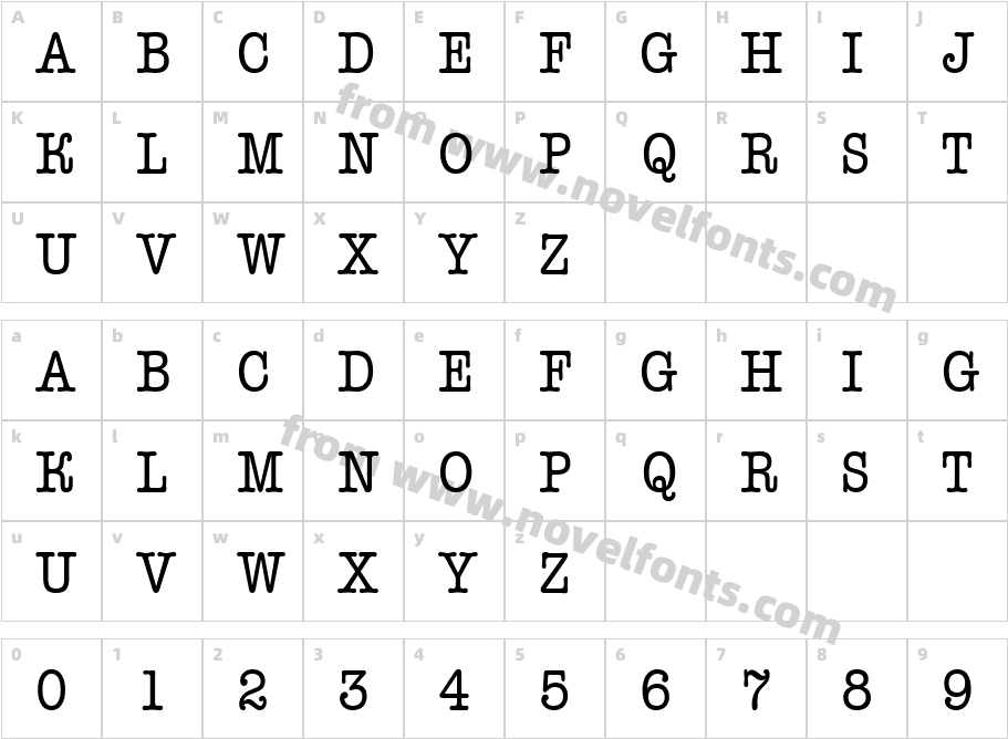 a_OldTyperTitulNrCharacter Map