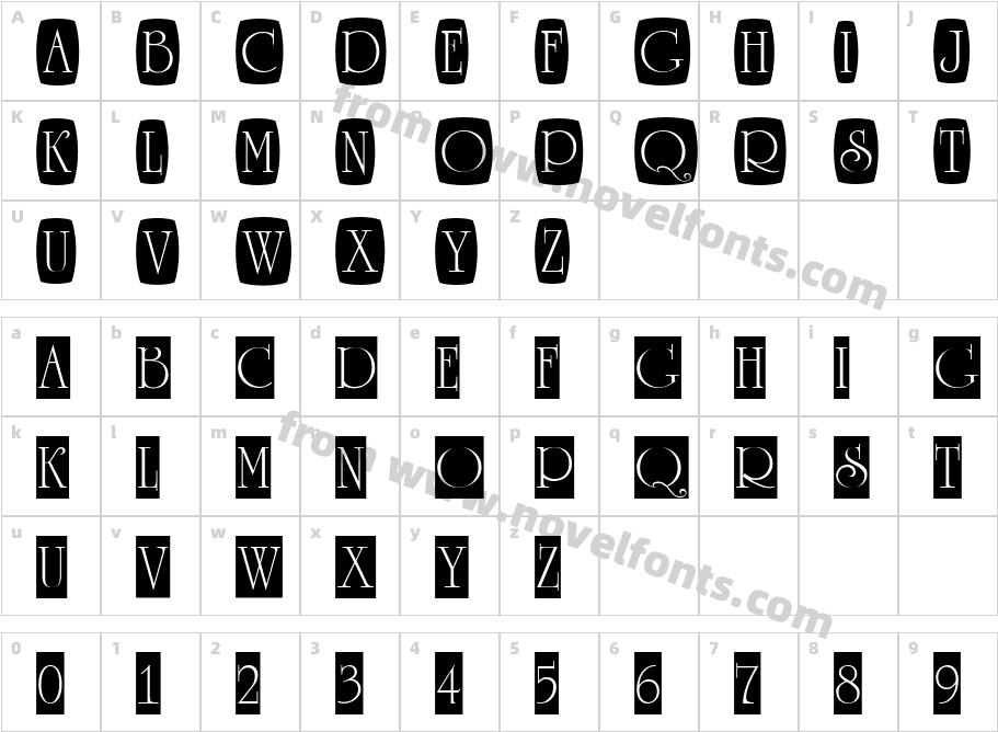 a_RomanusTtlCmD2CbCharacter Map