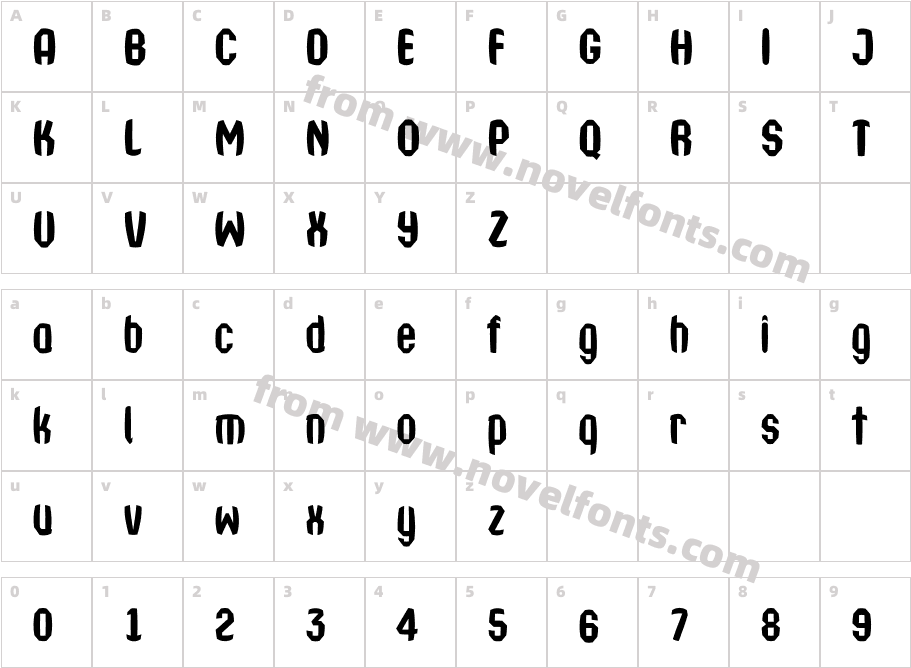 a_TechnicsBrl DemiBoldCharacter Map