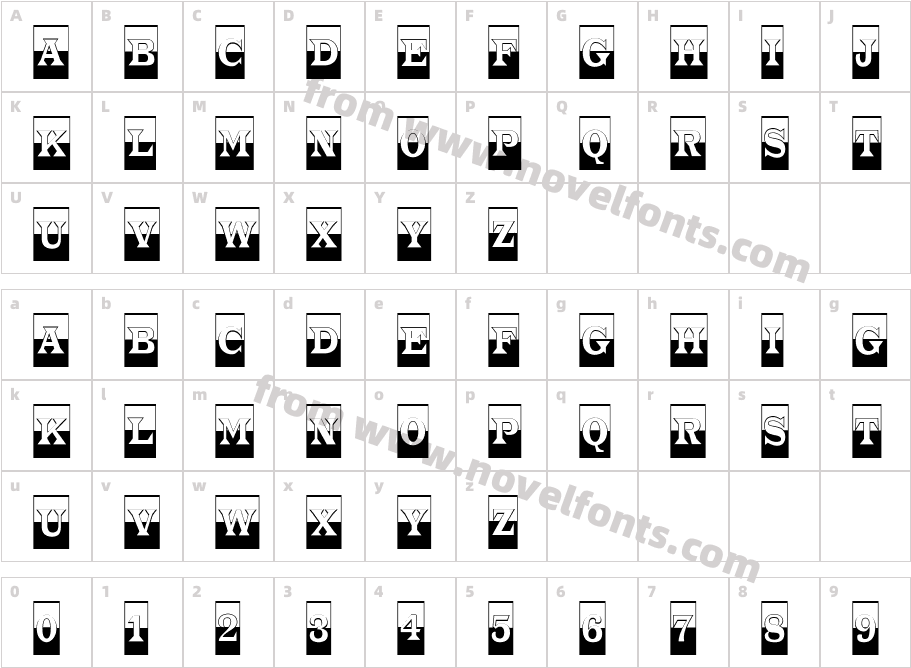 a_TrianglerCmB&WCharacter Map