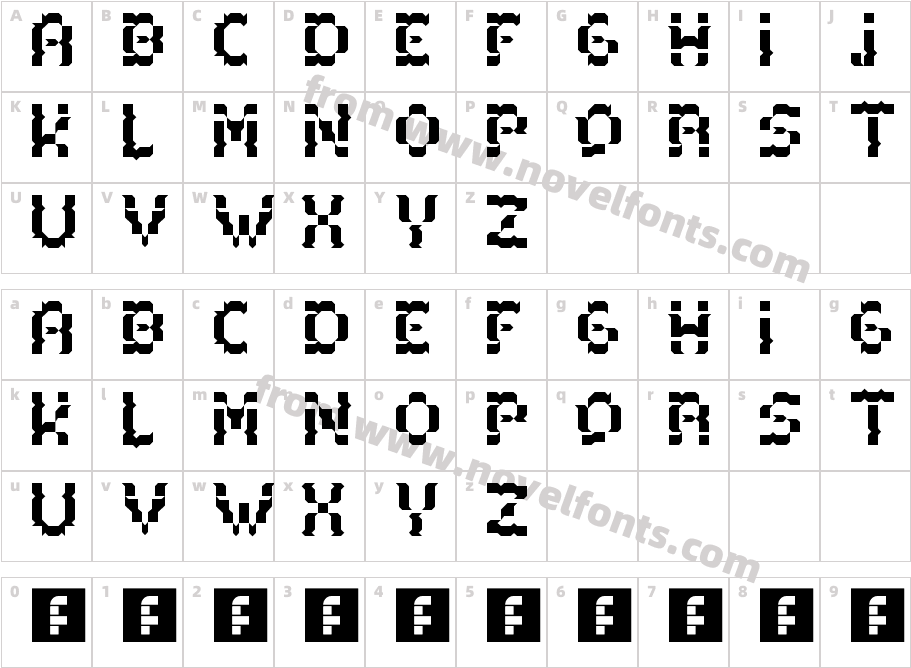 acacia RegularCharacter Map