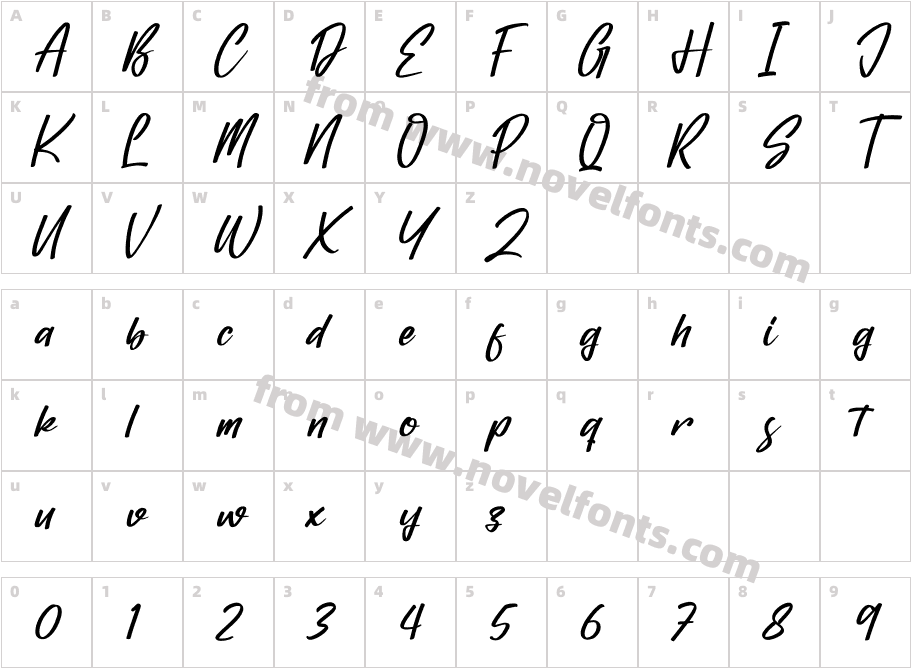 Balistica ItalicCharacter Map