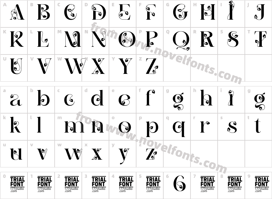 alketa demo regularCharacter Map