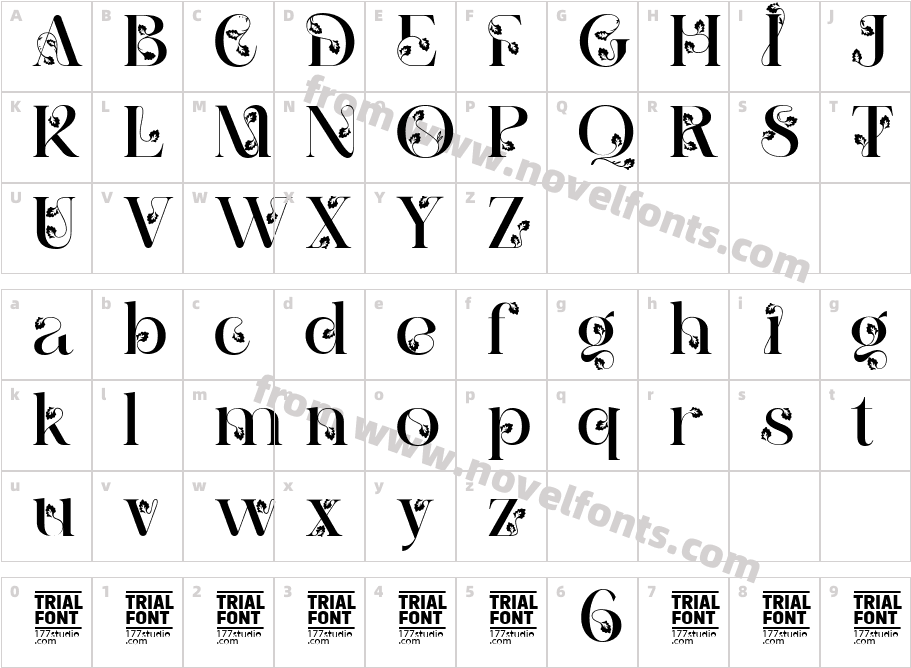 alketa demo regularCharacter Map