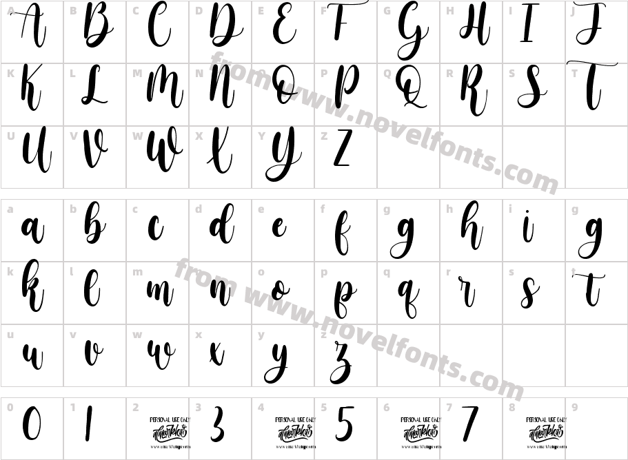 almeiraCharacter Map