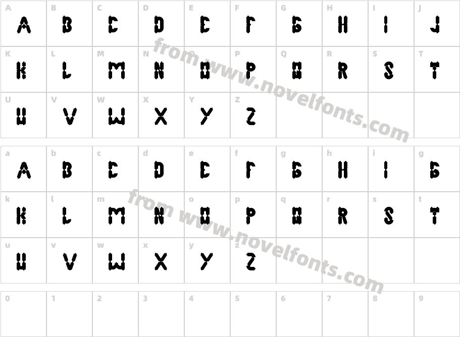 antique retroCharacter Map