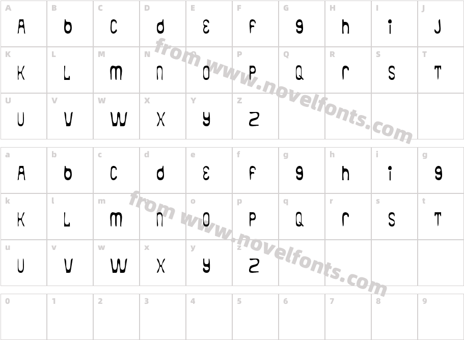 aqualibCharacter Map