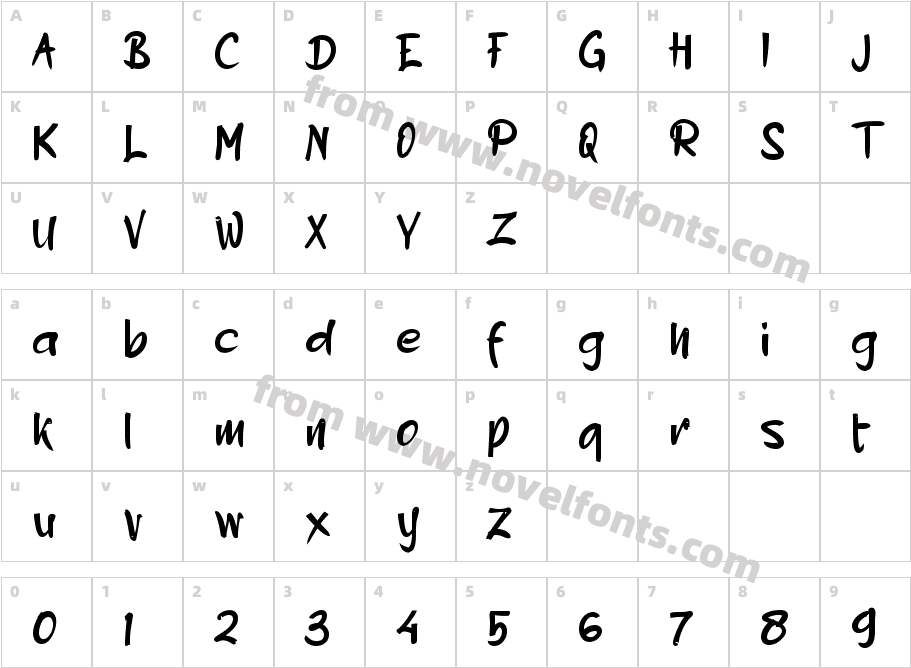 b Bikin AsyikCharacter Map