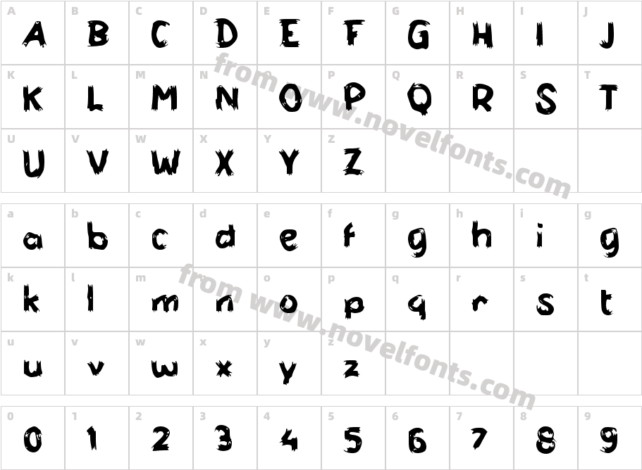 bBranjanganCharacter Map