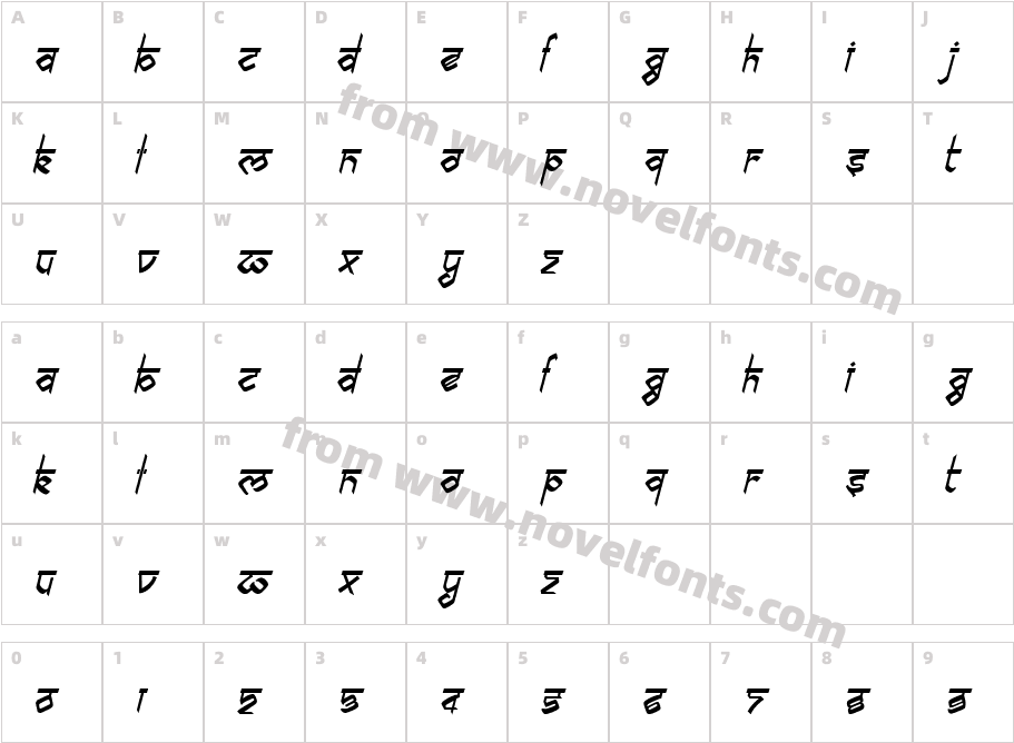 biling mi marathi ItalicCharacter Map